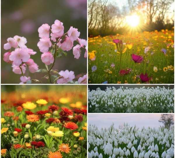 四季花开，自然之美赞歌,花开四季，赞颂自然之美—一组赞美花的句子,自然,复苏,第1张