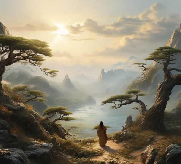 李白梦游天姥，幻境离别诗意盎然,梦游天姥吟留别—李白的浪漫幻境与离别诗篇,自然,李白,重逢,第1张