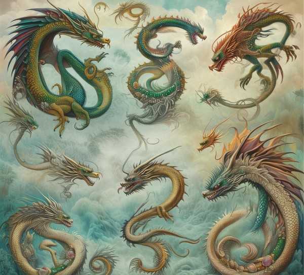 龙之韵，神兽千姿百态画卷